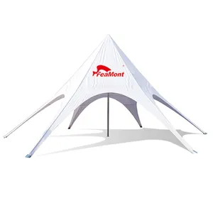 FEAMONT定制6m双顶凉亭蜘蛛活动明星帐篷，用于户外展示和海滩露营广告