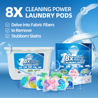 Sampel Gratis Pod Cuci Pakaian Hipoalergenik Eco Gel pH Netral Biodegradable Bebas Plastik Mikro Sekali Pakai