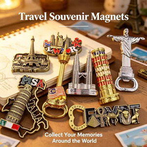 Custom Soft Enamel 3D Eco-Friendly Souvenir Embossed Alloy Fridge <b>Magnet</b> Singapore Austria Italy USA Refrigerator <b>Magnet</b> Bottle - Product Image 1