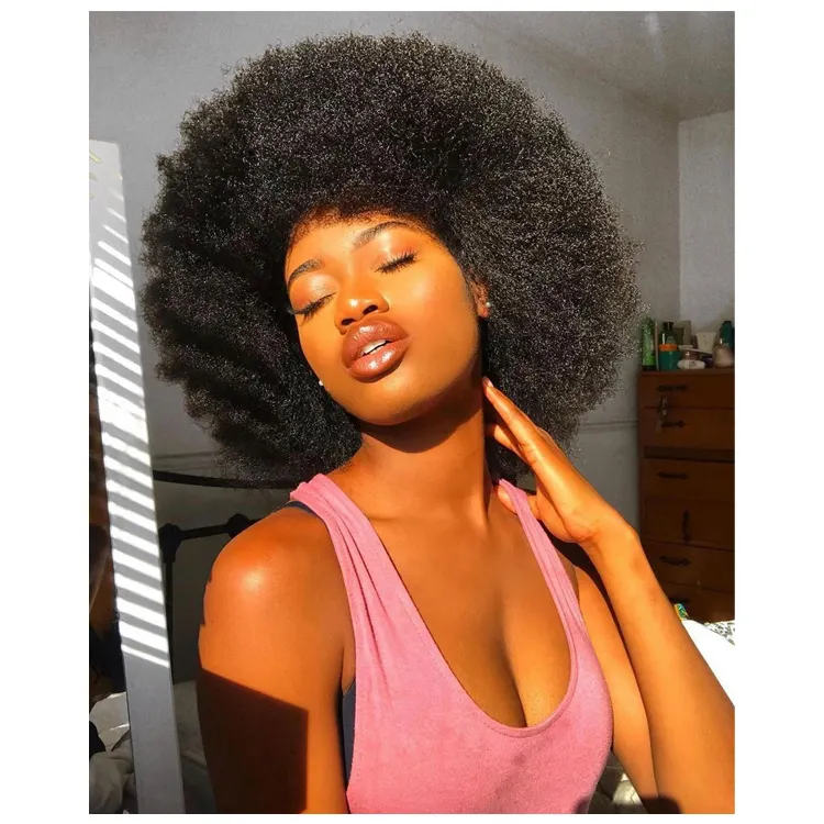 Amir Cheap Price Best Quality 12Inch 14Inch 16Inch Short Black Big Size Synthetic Afro Wigs For Black Women