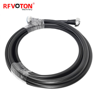 Kabel RF Kustom 6 Meter, Kabel Jumper Super Fleksibel 1/2 inci dengan Konektor 7/16 Din Male ke 7/16 Din Male