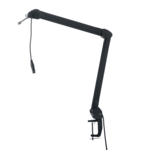 Soporte de Micrófono Ajustable en Altura JIALI OEM, Metal+Plástico, Negro, Fácil Instalación, el Mejor Soporte de Micrófono con Abrazadera de Escritorio - Product Image 1