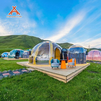 Kawagebo Kamp Maison dôme géodésique extérieure préfabriquée ronde en polystyrène de 5.9m de diamètre