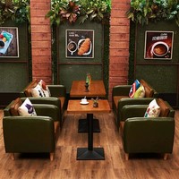Chaise de banquet individuelle en similicuir PU vert pour restaurant, bar, pub, café, fast-food, bistrot, espace repas