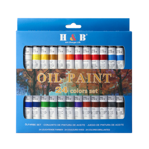 Ensemble de peinture à l'<span class=keywords><strong>huile</strong></span> pour artistes professionnels, 24 couleurs, peinture artistique - Product Image 2