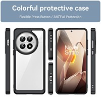 Étui transparent en TPU coloré pour OnePlus 13 Nord4 ACE 3 Pro 12R Nord N20 5G CE4 Lite, protection antichoc, coque transparente