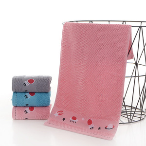 Serviette pour bébé Kim Ryan 25x50 cm en pur coton brodé motif dessin animé, douce et absorbante, pour le visage des nourrissons, usage domestique - Product Image 2