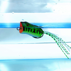 Grenouille <span class=keywords><strong>leurre</strong></span> en caoutchouc souple artificiel nager Topwater <span class=keywords><strong>Popper</strong></span> grenouille appâts de pêche truite basse carpe <span class=keywords><strong>brochet</strong></span> <span class=keywords><strong>leurre</strong></span> en plastique - Product Image 1
