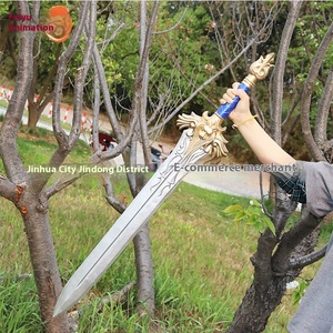 Espada de Lordaeron de <span class=keywords><strong>World</strong></span> of <span class=keywords><strong>Warcraft</strong></span>, accesorio de Cosplay, espada de juguete de espuma de PU de 105cm para exhibición o Cosplay, Material plástico - Product Image 4