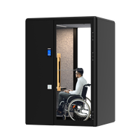 Cabine de bureau insonorisée Comine, espace de travail acoustique modulaire portable pour les environnements de bureau moderne, d'hôtel, d'école et de centre commercial