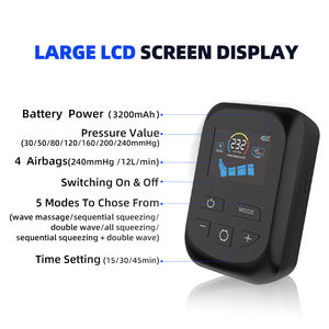 Air Compress Pressoterapia Terapia Máquina Presoterapia Botas De Compressão Piernas recuperação Leg Massager System - Product Image 3