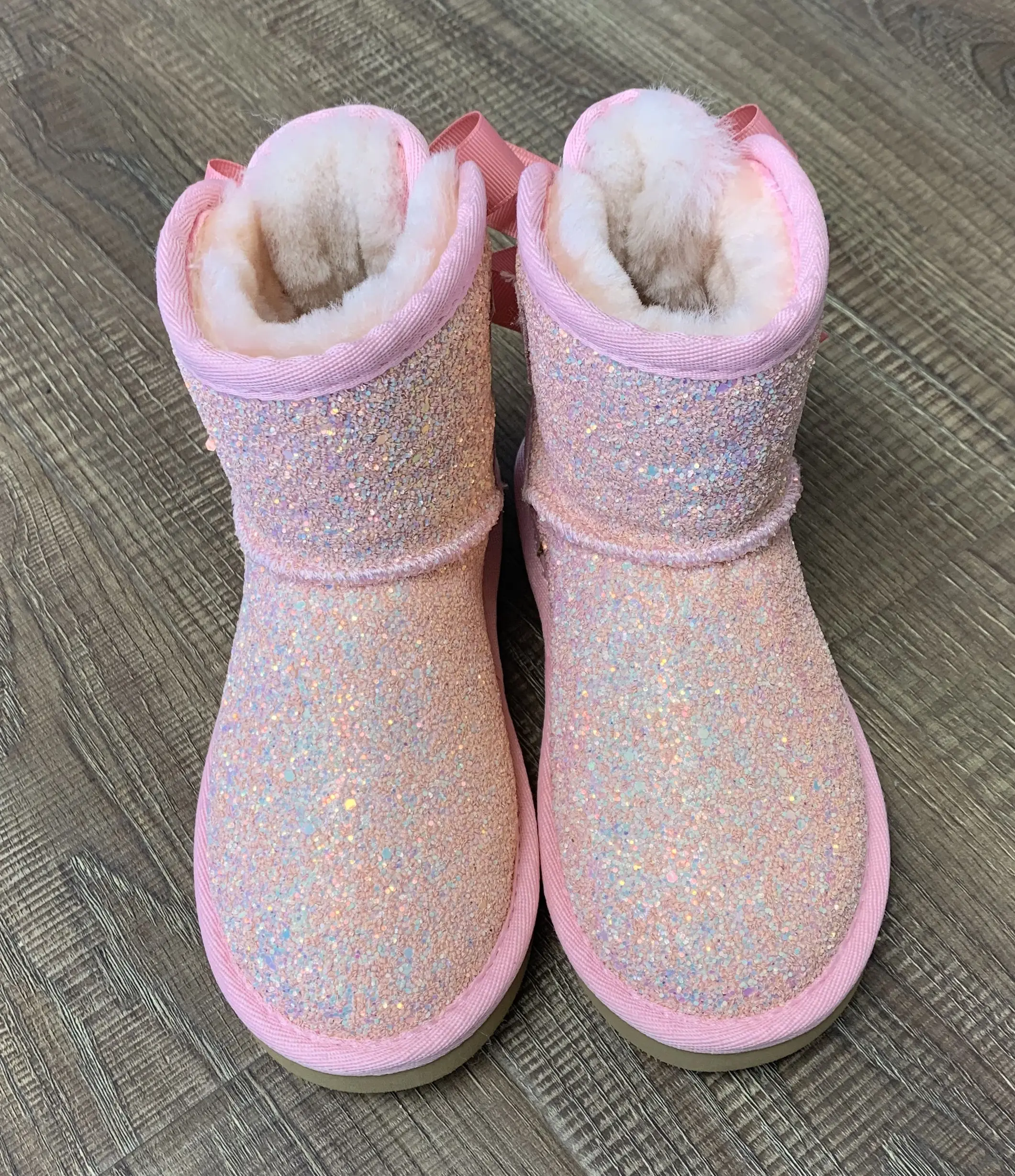 Botas de nieve cálidas de fábrica, botines de alta calidad, zapatos de mujer, venta directa, botas brillantes para mujeres, niños, adultos, padres e hijos