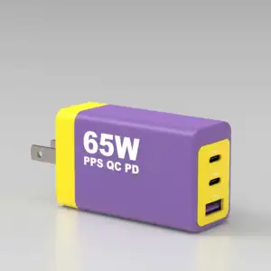 65w 간 미니 울트라 슬림 휴대용 USB 타입 C 고속 충전 범용 노트북 벽 휴대 전화 충전기 애플 여행 어댑터