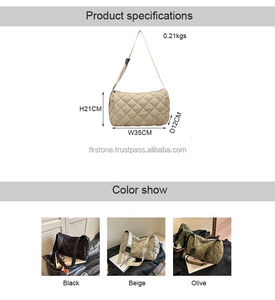 2024 hiver tendance doux Nylon gonflé fourre-tout sac à main grande capacité résistant à l'eau à la mode personnalisé quotidien Portable pour le printemps - Product Image 3