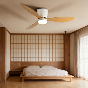 Ventiladores de Techo con Luces de 52 Pulgadas, Control Remoto, LED Regulable, Montaje Empotrado, Motor Reversible de Corriente Continua Silencioso para Dormitorio - Product Image 3