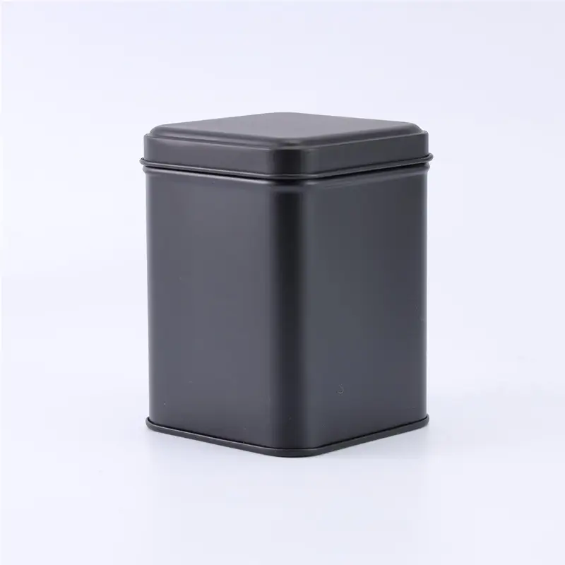 70x70x98mm Square tea tin box custom square metal box