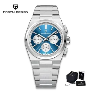 新设计帕加尼设计1761精工VK63机芯石英表40毫米豪华蓝宝石玻璃防水手表男装手表
