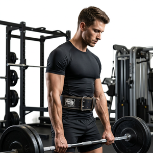 Hot Selling Custom Logo Cowhide Gym Training Power Leather <b>Belt</b> High Quality Factory Wholesale Price for Fitness Use - Product Image 1