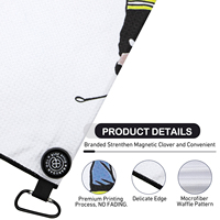 OEM Diseño Micro Fibra Golf Toalla Imán Toallas Golf Logo Impresión personalizada Golf Toallas Microfibra Waffle