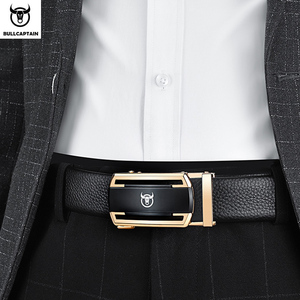 Ceinture en cuir véritable de luxe pour homme BULLCAPTAIN, boucle automatique en alliage, ceinture décontractée pour affaires, coffret cadeau haut de gamme pour offrir - Product Image 2