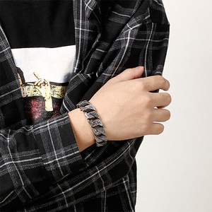 <span class=keywords><strong>Funky</strong></span> Jewell ery Retro Massiv Edelstahl Herren Vine Signet Cuban Link Chain Armbänder - Product Image 4