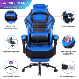 Molde de espuma chica personalizado Anji barato muestra gratis ergonómico reclinable Singer Gamer Silla de Juegos de ordenador con reposapiés - Product Image 5