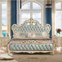 Ensemble de meubles de chambre à coucher sur mesure de style européen, lit double, lit king-size, lit de princesse, lit de mariage