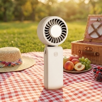 Sınır Ötesi Yeni Stil Soğutmalı El Tipi Mini Fan USB Şarjlı Taşınabilir Katlanabilir Fırçasız Motor 5 Hızlı 3-6 Saat İngilizce