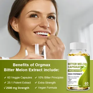 OEM/ODM Capsules d'extrait de courge amère biologique de haute qualité, suppléments de soutien de la glycémie, capsules molles de glycémie B12 - Product Image 2