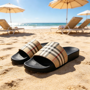 Wholesale Price Luxury High Quality Striped <b>Flat</b> <b>Sandals</b> for Women Designer Outdoor Casual Fashion Walking <b>Sandals</b> for Men - Product Image 1