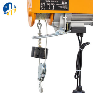 Mini gru di sollevamento 220v motore elettrico puleggia paranco fune in acciaio puleggia - Product Image 6