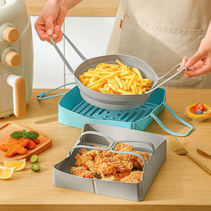 Square Baking Tray Oven Accessories Air Fryer Pot Silicone <b>Airfryer</b> <b>Liners</b> Baking Basket Accessories Silicone Air Fryer <b>Liners</b> - Product Image 5