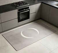 Tapis de salle de bain antidérapant en PVC fabriqué à la machine avec ventouses en caoutchouc pour baignoire et douche