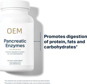 Capsules d'enzymes pancréatiques personnalisées OEM, suppléments d'enzymes digestives trypsine, poudre de trypsine - Product Image 4