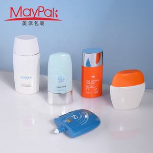 Personalizado vacío 30ml 40ml 50ml 60ml 3 capas de plástico Mini tamaño de bolsillo blanco Squeeze huevo protector solar botella - Product Image 3