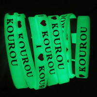 Bracelet en silicone lumineux avec logo personnalisé, bracelet en silicone qui brille dans le noir, bracelet lumineux pour concert, festival, cadeau