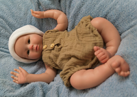 Poupée Bébé Réaliste en Silicone de 18 Pouces, Poupée Reborn Ultra Réaliste, Jouet Doux, Poupée de Collection, Poupée Fille Chauve Tendance et Réaliste