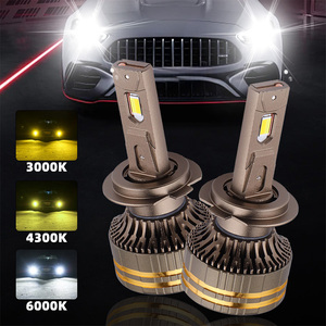 หลอดไฟหน้ารถยนต์ LED 3 สี ขาว เหลือง รุ่น H1 H3 9005 9006 H11 H4 H7 หลอดไฟ LED สำหรับรถยนต์ - Product Image 2