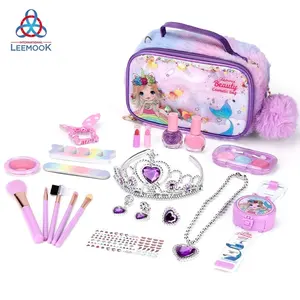 Leemook Beauty Washable Make Up Set Play House Toys Girls Cosmetic Nail Polish Makeup Set