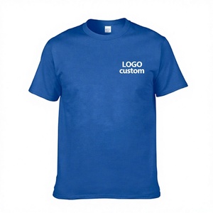 T-shirt pour homme de haute qualité, personnalisé, en mélange polyester/coton, tissu tissé, imprimé en sérigraphie, manches courtes, coupe classique, 180g - Product Image 1