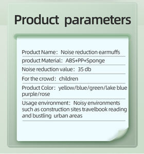 फुटबॉल खेलों के लिए बच्चों के कान रक्षकों के लिए समायोज्य हेडबैंड सुनवाई सुरक्षा के साथ शोर रद्द करना - Product Image 6