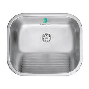 Fregadero pequeño y práctico, bañera de lavandería de acero inoxidable 304, balcón, bañera de lavandería con Tabla de lavar, superficie cepillada fácil de limpiar, Brasil - Product Image 1