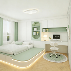 Armario y Cama Tatami de Madera Modernos Personalizados de Fábrica con Espacio de Almacenamiento <span class=keywords><strong>para</strong></span> Apartamentos y Hoteles - Product Image 1