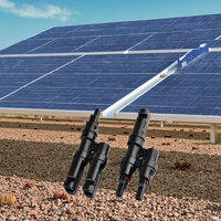 IP67 étanche 1000V T branche connecteur solaire 3P mâle femelle cuivre 30A DC série connexion parallèle 1000V PC boîtier pour