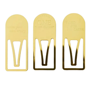 Segnalibro in Metallo Dorato di Lusso Personalizzato con Taglio Laser - Product Image 4