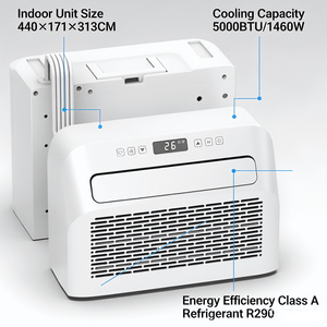 Mini Aire Acondicionado Portátil Eléctrico R290 Solo Frío, 5000 BTU, <span class=keywords><strong>con</strong></span> WiFi para Auto y <span class=keywords><strong>Caravana</strong></span> - Product Image 2