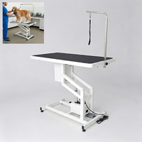 Professioneller Elektrischer Z-Lift Hundepflegetisch Hochbelastbarer Motorisierter Tierpflegetisch mit Verstellbarem Arm & Fußpedal