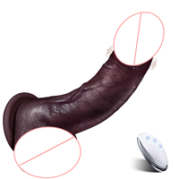 Dildo Vibrador Realista de Silicona Negra para Mujeres, Juguete Sexual con Estimulación del Punto G y Vagina, Juguete Sexual para Adultos