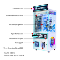 Machine à griffes personnalisée avec logo de système de paiement, lecteur de cartes et fonctionnement à monnayeur, pour le divertissement dans les salles de jeux et les centres commerciaux