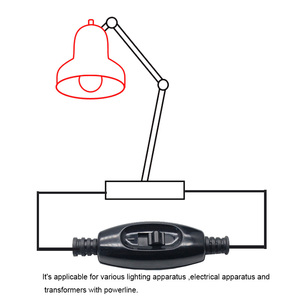 Высокое качество 18AWG 3A Inline ON Off переключатель лампы шнур кабель XX-302 inline переключатель - Product Image 3